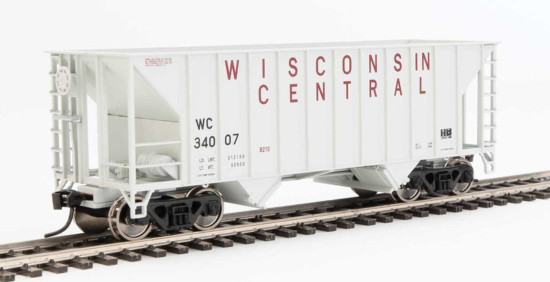 WalthersMainline 910-56634 34' 100-Ton 2-Bay Hopper - Ready to Run -- Wisconsin Central