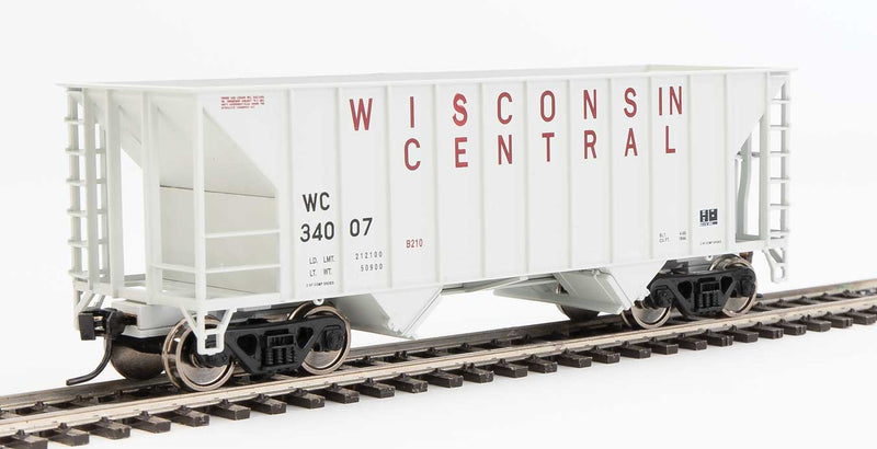 WalthersMainline 910-56633 34' 100-Ton 2-Bay Hopper - Ready to Run -- Wisconsin Central