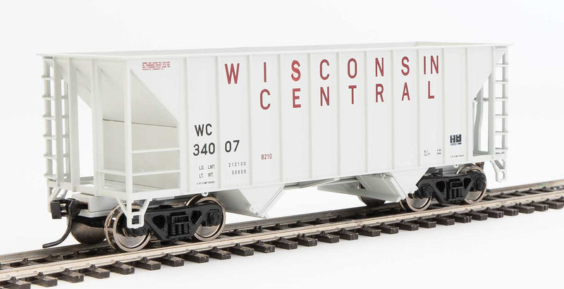 WalthersMainline 910-56634 34' 100-Ton 2-Bay Hopper - Ready to Run -- Wisconsin Central