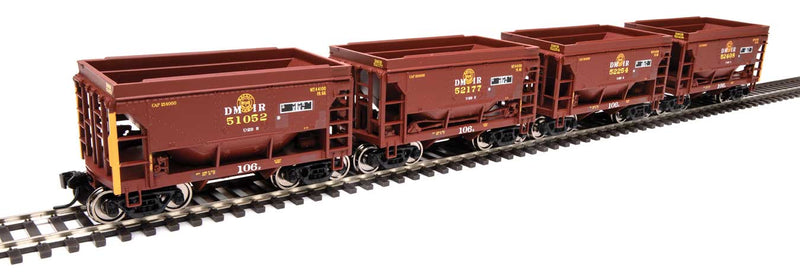 WalthersMainline 910-58073 24' Minnesota Taconite Ore Car 4-Pack - Ready To Run -- Duluth, Missabe & Iron Range - Patch;