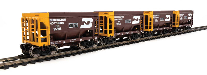 WalthersMainline 910-58076 24' Minnesota Taconite Ore Car 4-Pack - Ready To Run -- Burlington Northern