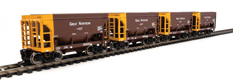 WalthersMainline 910-58079 24' Minnesota Taconite Ore Car 4-Pack - Ready To Run -- Great Northern