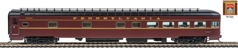 Walthers 920-15760 85' Pullman-Standard S Bedroom-Buffet-Lounge-Observation - LED Lighting -- Pennsylvania Railroad View Series w/Standard Tail Sign, HO