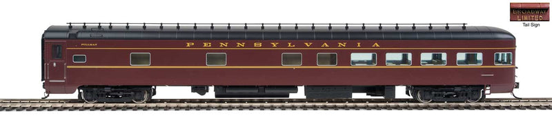 Walthers 920-15761 85' Pullman-Standard S Bedroom-Buffet-Lounge-Observation - LED Lignhting -- Pennsylvania Railroad View Series w/Large Tail Sign, HO