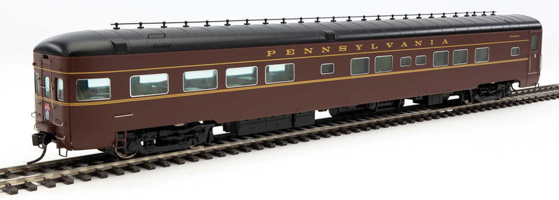 Walthers 920-15760 85' Pullman-Standard S Bedroom-Buffet-Lounge-Observation - LED Lighting -- Pennsylvania Railroad View Series w/Standard Tail Sign, HO