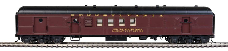 Walthers 920-17260 70' Pennsylvania Railway Post Office -- Pennsylvania Railroad Class BM70m (Tuscan, black, Dulux), HO