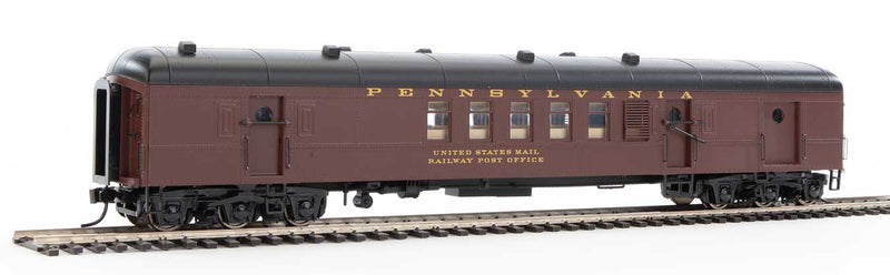 Walthers 920-17260 70' Pennsylvania Railway Post Office -- Pennsylvania Railroad Class BM70m (Tuscan, black, Dulux), HO