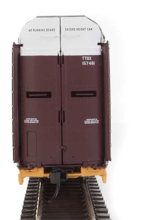 WalthersProto 920-101345 89' Thrall Bi-Level Auto Carrier - Ready To Run -- Southern Pacific(TM) Rack, TTGX Flatcar