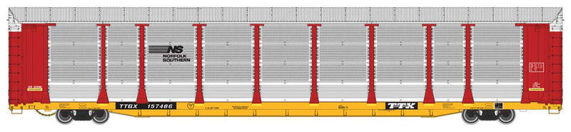 WalthersProto 920-101524 89' Thrall Bi-Level Auto Carrier - Ready To Run -- Norfolk Southern TTGX