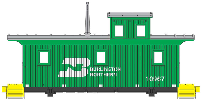 Walthers 920-103458 DM&IR Class G2 Wood Caboose - Ready to Run -- Burlington Northern