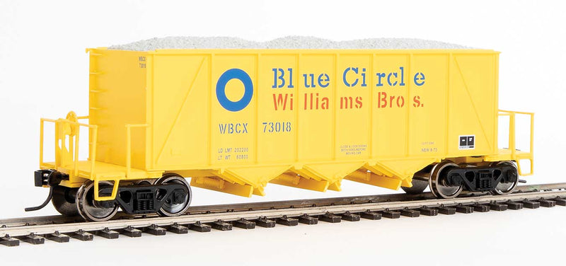 Walthers 920-106016 40' Ortner 100-Ton Open Aggregate Hopper - Ready to Run -- Blue Circle Cement WBCX