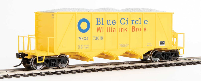 Walthers 920-106016 40' Ortner 100-Ton Open Aggregate Hopper - Ready to Run -- Blue Circle Cement WBCX