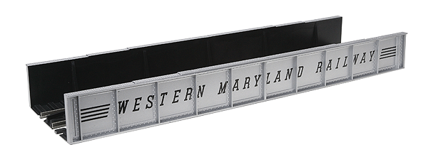 Atlas Model Railroad Co. 150-70000004 Decorated Plate Girder Bridge w/Code 100 Track -- Western Maryland (silver, black), HO