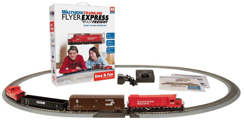 WalthersTrainline 931-1211 Flyer Express Fast-Freight Train Set -- Canadian Pacific, HO