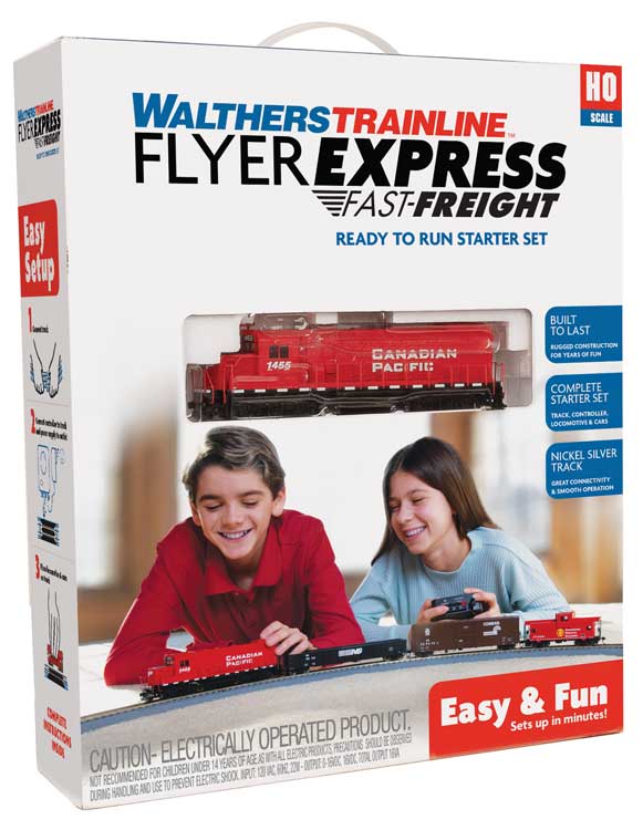 WalthersTrainline 931-1211 Flyer Express Fast-Freight Train Set - Canadian Pacific, HO