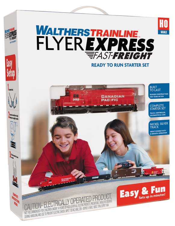 WalthersTrainline 931-1211 Flyer Express Fast-Freight Train Set -- Canadian Pacific, HO