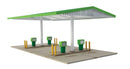 Walthers Cornerstone 933-3542 Modernized Gas Station -- Kit - Main Building: 10-1/2 x 9 x 3-3/16" 26.6 x 22.8 x 8cm, HO