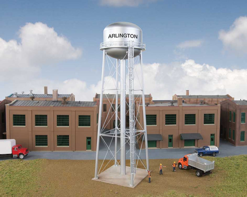 Walthers Cornerstone 933-3550 Municipal Water Tower -- Kit - 3-5/16 x 3-5/16 x 11-1/8" 8.4 x 8.4 x 28.2cm, HO