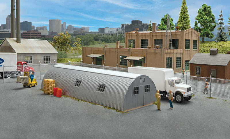 Walthers Cornerstone 933-3560 Quonset Hut -- Kit - 6-9/16 x 2-3/4 x 1-3/8" 16.6 x 6.9 x 3.4cm, HO