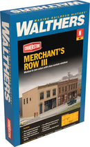 Walthers Cornerstone 933-3851 Merchant's Row III - Kit - 6-3/8 x 3-7/8 x 2-13/16" 16.1 x 9.8 x 7.1cm, N Scale