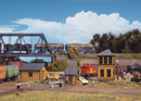 Walthers Cornerstone 933-3852 Trackside Structures Set - Kit - Three structures and accessories, N Scale