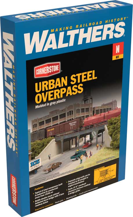 Walthers Cornerstone 933-3871 Urban Steel Overpass -- Kit, N Scale