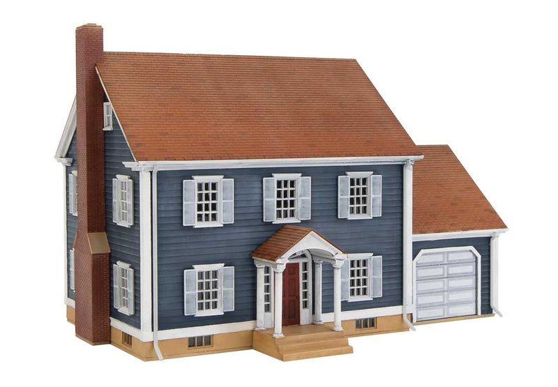 Walthers Cornerstone 933-4153 Colonial House -- Kit - 6-3/4 x 5 x 4-3/4" 17.1 x 12.7 x 12cm, HO