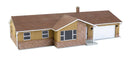 Walthers Cornerstone 933-4155 Ranch House with Attached 2-Car Garage - Kit - 4 x 2-1/4 x 1-1/2" 10.1 x 5.7 x 3.8cm, HO