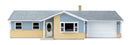 Walthers Cornerstone 933-4155 Ranch House with Attached 2-Car Garage - Kit - 4 x 2-1/4 x 1-1/2" 10.1 x 5.7 x 3.8cm, HO