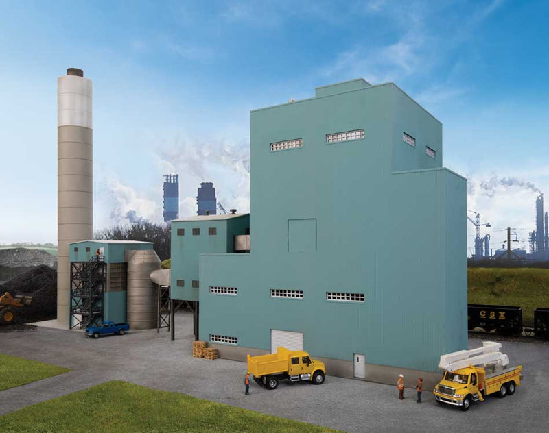 Walthers Cornerstone 933-4172 Lakefront Energy Power Plant with Dust Collector -- Kit - 28-1/2 x 7-13/16 x 17-7/8 72.3 x 19.8 x 45.3cm (height at stack), HO