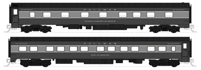 Kato USA 106-100-1 New York Central 20th Century Limited 9 Car Set with Interior Lighting Pre-Installed, N Scale