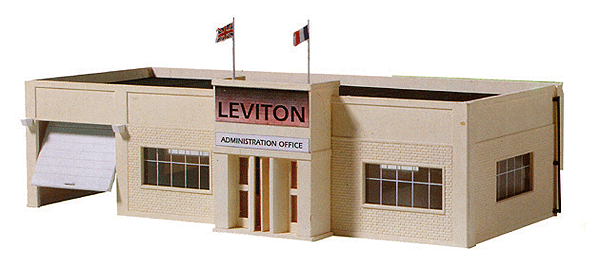 Model Power MDP769 Built-Up Buildings - Lighted w/2 Figures -- Leviton Office, HO Scale