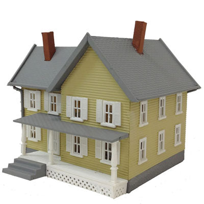 Model Power MDP781 Built-Up Buildings - Lighted w/2 Figures -- Jackson's House, HO Scale