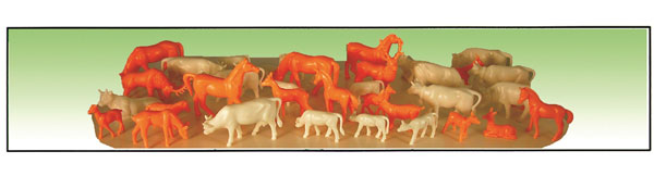 Model Power MDP6171 Animals pkg(36) -- Unpainted, O Scale