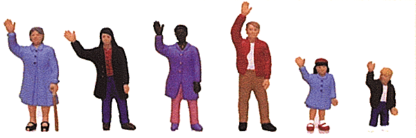 Model Power MDP6182 Pedestrians -- People Waving pkg(6), O Scale