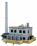 Model Power MDP2589 Built-Up Buildings Lighted w/Two Figures - Coverall Paints, N Scale