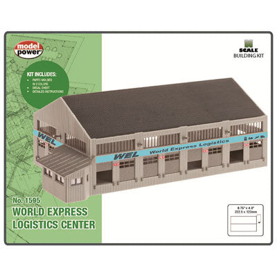 Model Power MDP2621 World Express Logistics Center -- Assembled - 8-3/4 x 4-13/16" 22.3 x 12.2cm, N Scale