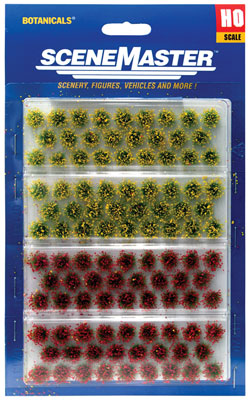 Walthers SceneMaster 949-1105 Grass Tufts - pkg(104) 1/4" 0.6cm Tall -- Blooming Flowers, HO Scale