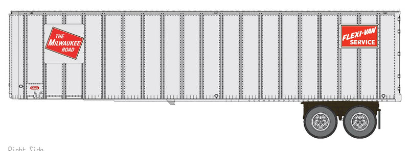 Walthers SceneMaster 949-2603 Flexi-Van 40' Trailer 2-Pack - Assembled -- Milwaukee Road