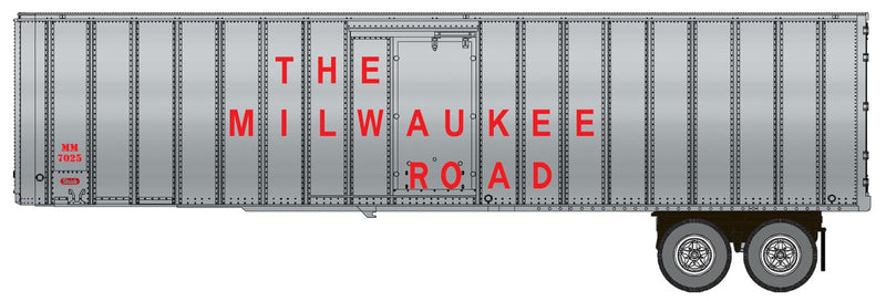 Walthers SceneMaster 949-2604 Flexi-Van 40' Trailer 2-Pack - Assembled -- Milwaukee Road