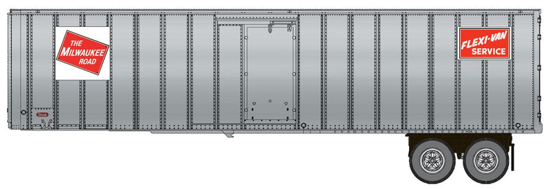 Walthers SceneMaster 949-2605 Flexi-Van 40' Trailer 2-Pack - Assembled -- Milwaukee Road