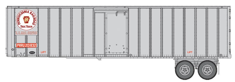 Walthers SceneMaster 949-2609 Flexi-Van 40' Trailer 2-Pack - Assembled -- Pennsylvania Railroad (Truc-Train; side doors), HO