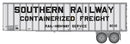 Walthers SceneMaster 949-2614 Flexi-Van 40' Trailer 2-Pack - Assembled -- Southern Railway (Containerized Freight; end doors), HO