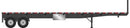 Walthers SceneMaster 949-2703 40' Flatbed Trailer - Ready to Run - 2-Pack - Black, HO
