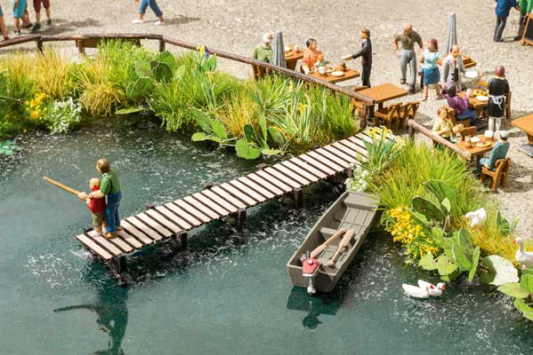 Walthers SceneMaster 949-4156 Small Shoreline Pier -- Laser-Cut Wood Kit, HO Scale