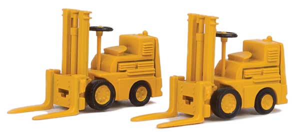 Walthers SceneMaster 949-4164 Forklift 2-Pack - Assembled -- Yellow, HO Scale