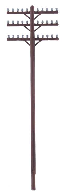 Walthers SceneMaster 949-4185 Telegraph Poles and Cross Arms -- Kit, HO