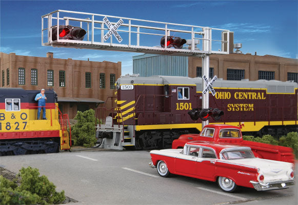 Walthers SceneMaster 949-4330 Modern Cantilever Grade Crossing Signal -- Two-Lane, HO Scale