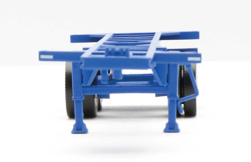 Walthers SceneMaster 949-4501 20' Container Chassis (2-Pack) -- Blue, HO