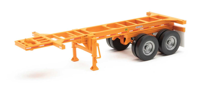 Walthers SceneMaster 949-4502 20' Container Chassis (2-Pack) --  Orange, HO